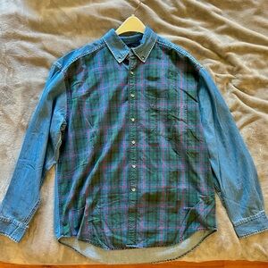GAP Denim Plaid Vintage Oversized shirt